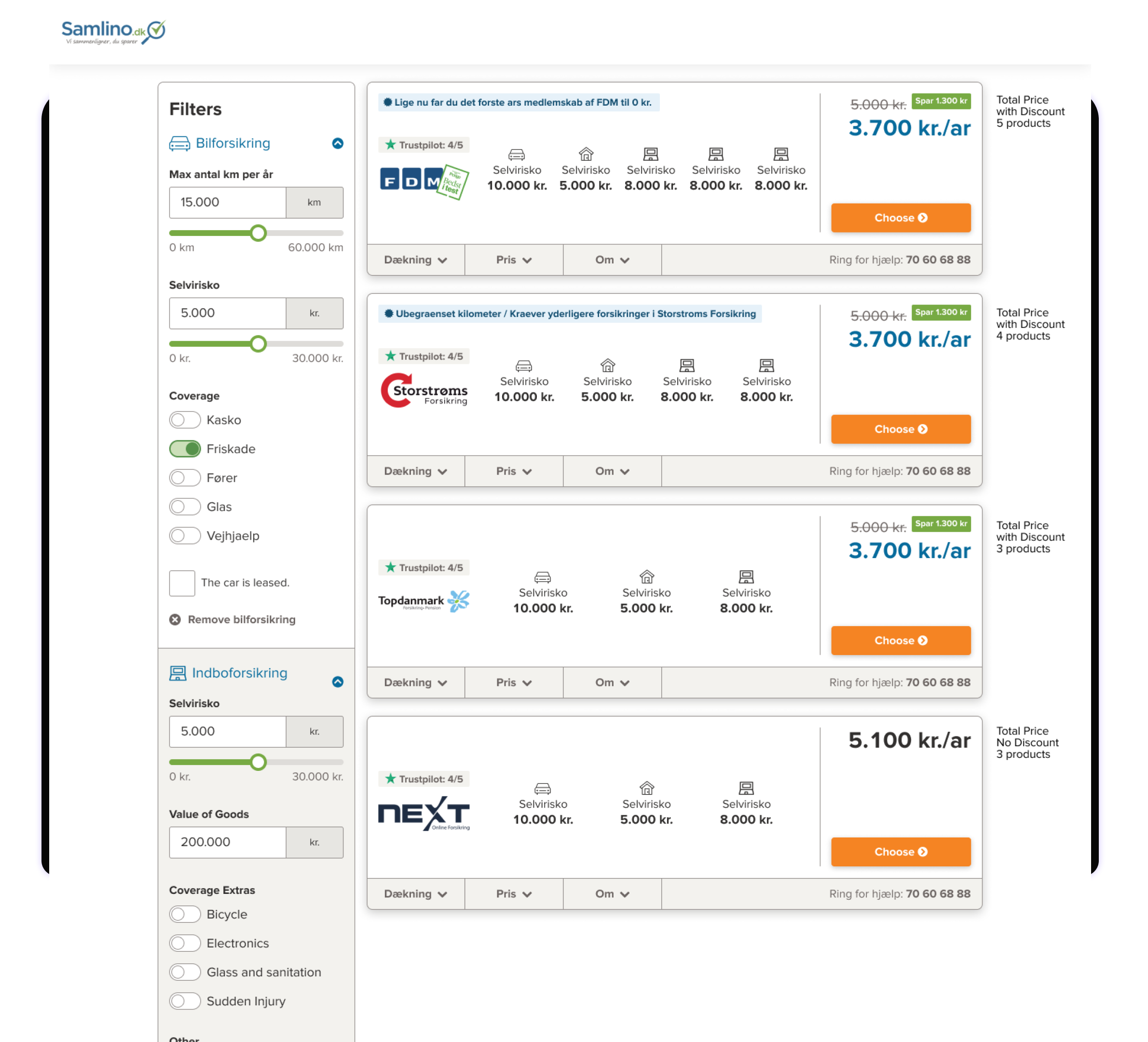 Screen design displayed in a mockup