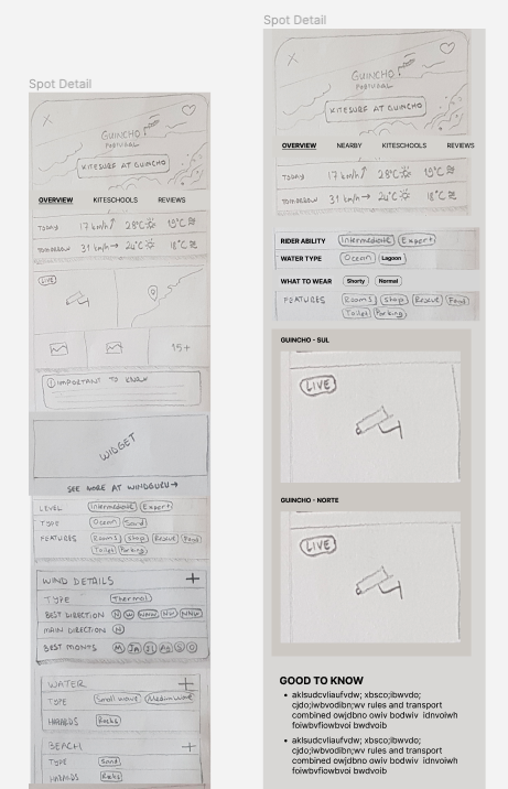 Screen design displayed in a mockup