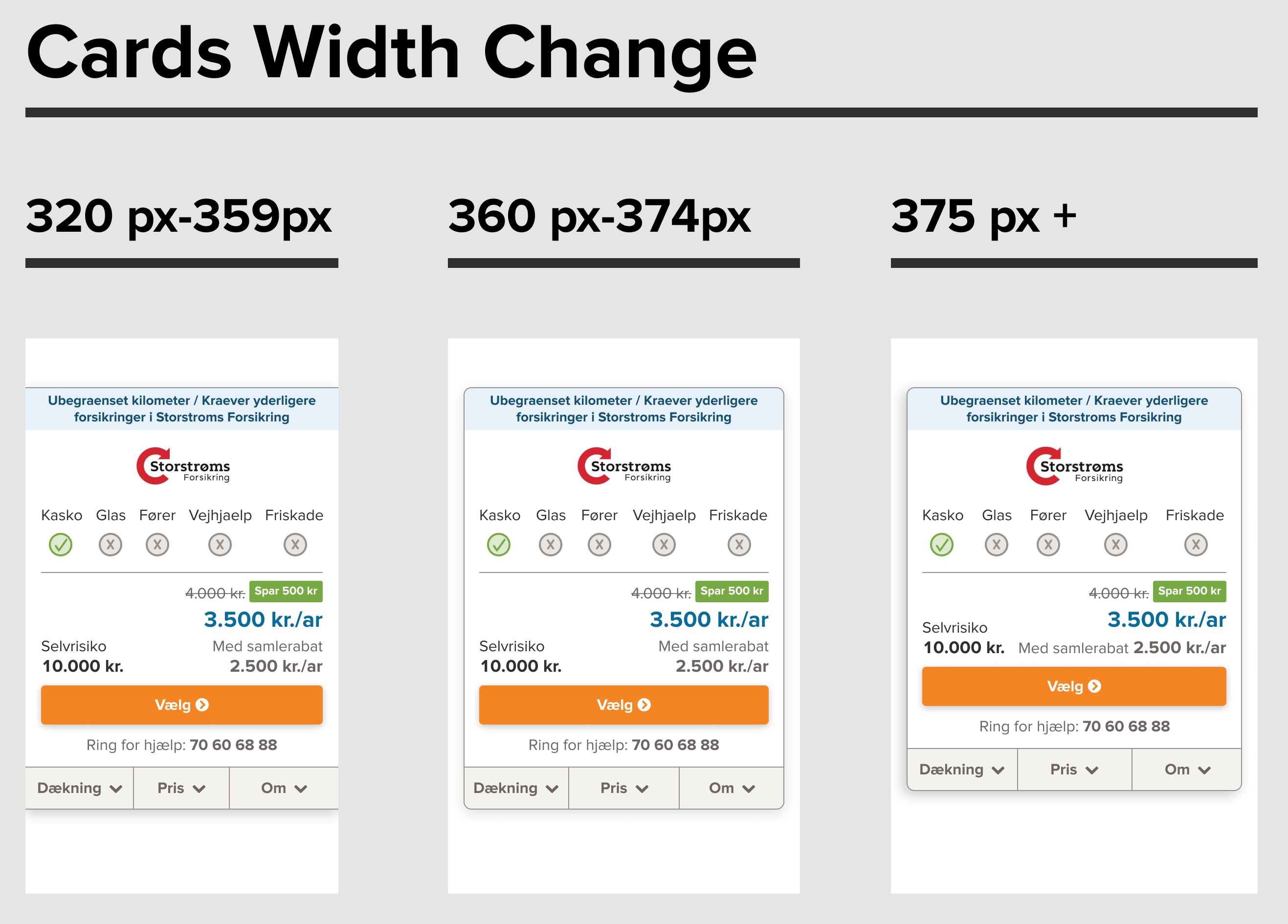 Screen design displayed in a mockup