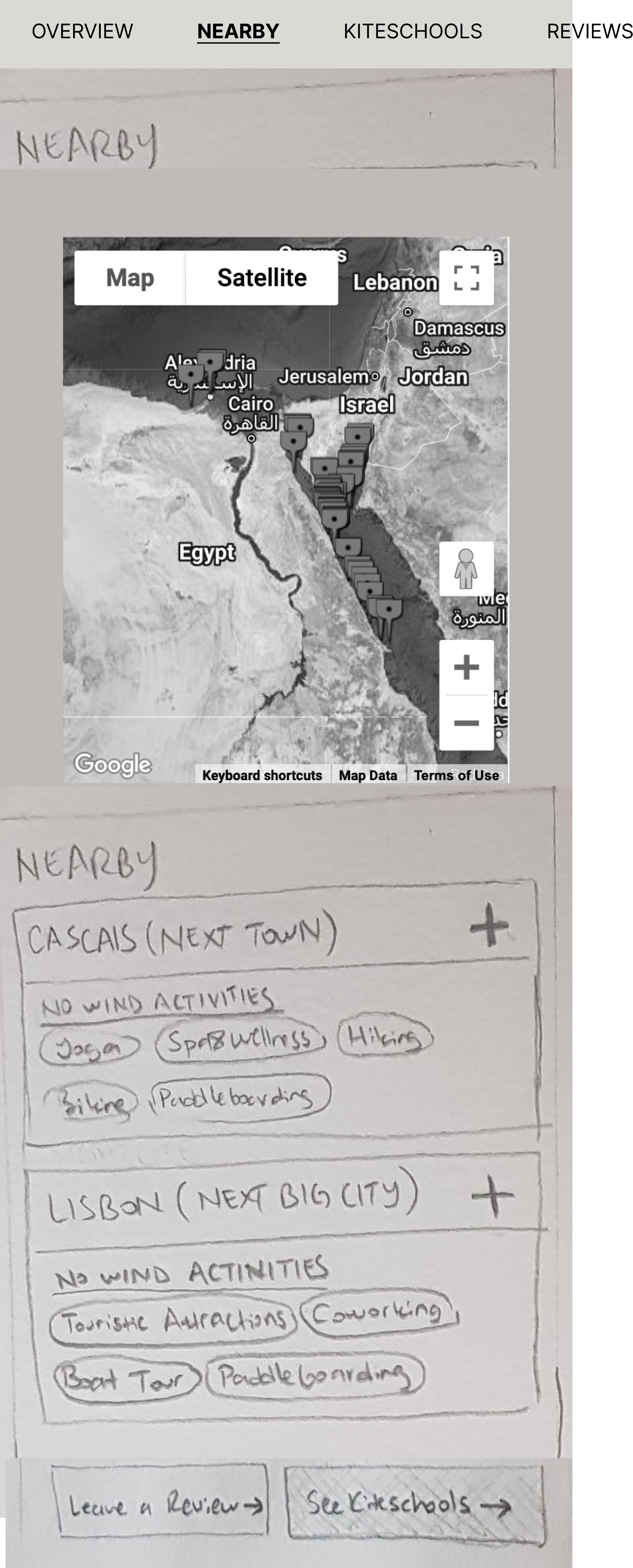 Screen design displayed in a mockup