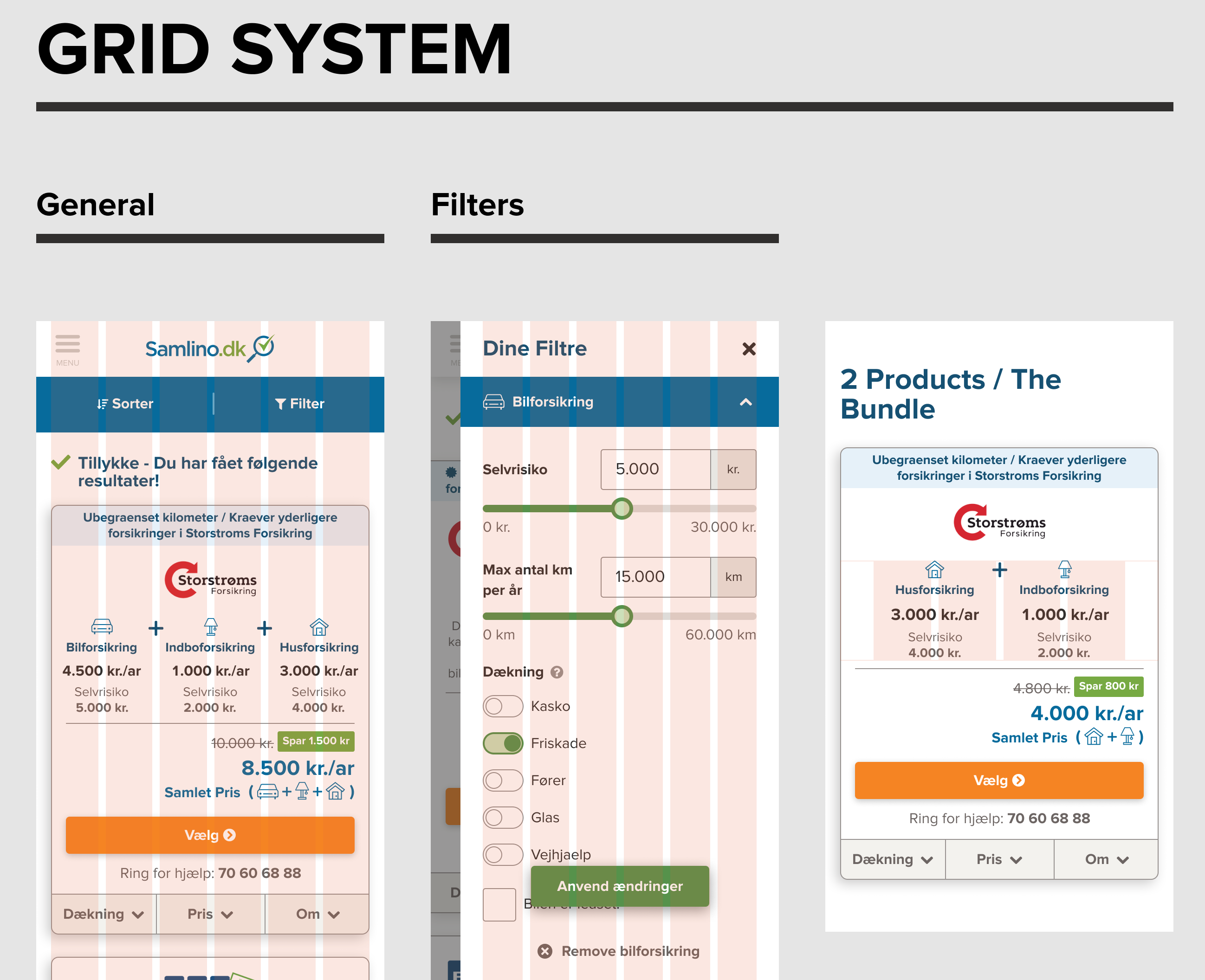 Screen design displayed in a mockup