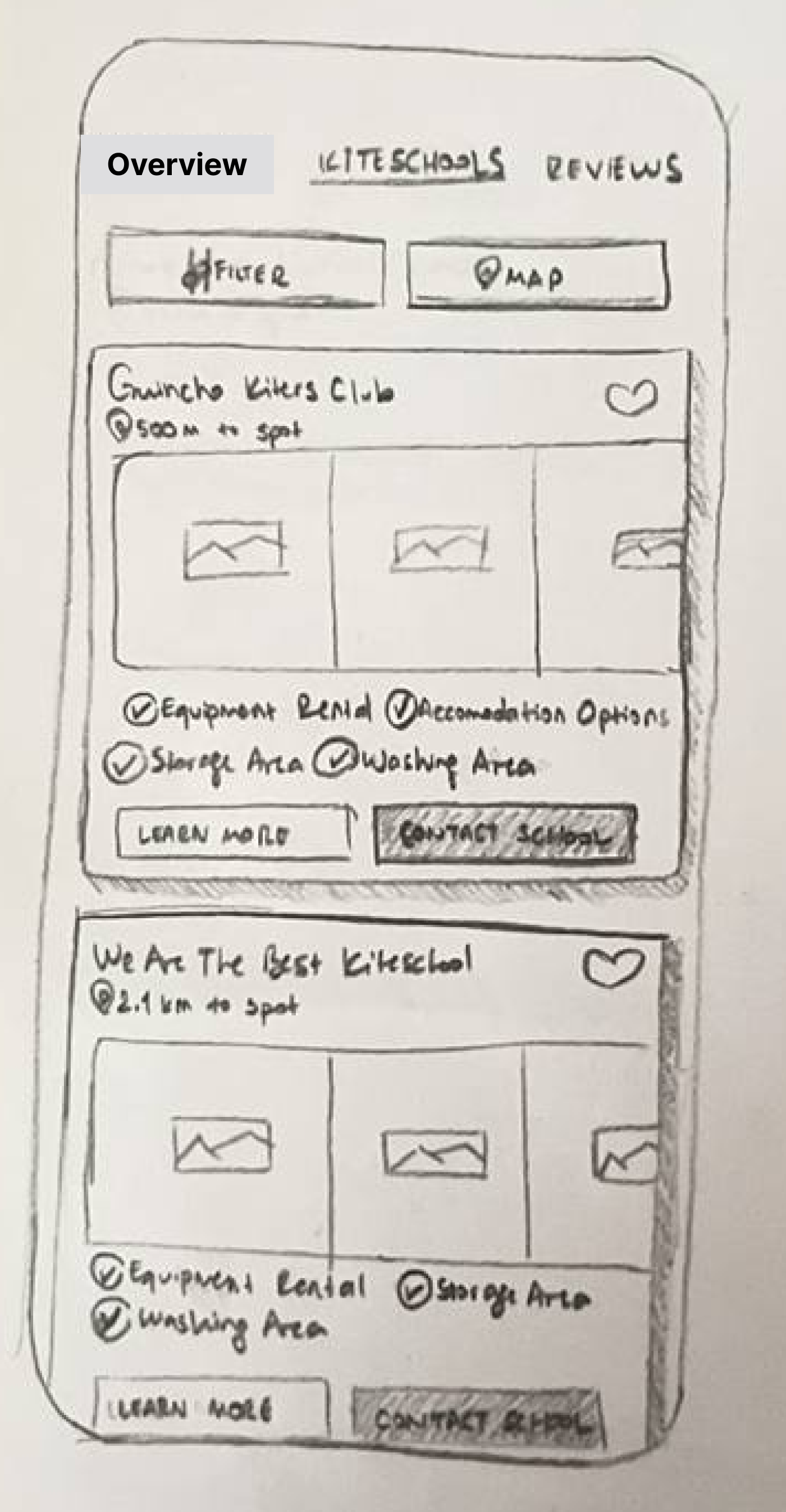 Screen design displayed in a mockup